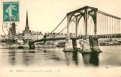 AK / Ansichtskarte Rouen_76 Ancien pont suspendu 