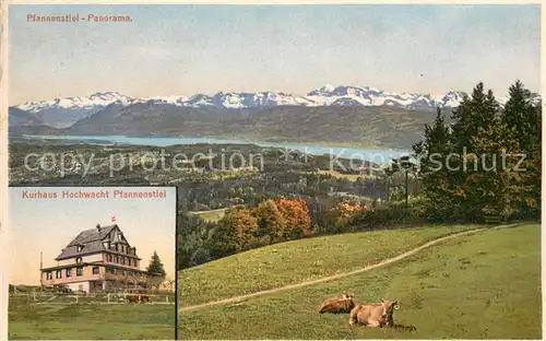 AK / Ansichtskarte Hochwacht_Regensberg_Dielsdorf_ZH Pfannenstiel Panorama Kurhaus Hochwacht Pfannenstiel 