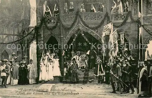 AK / Ansichtskarte Wiedikon Volksschauspiel Karl der Kuehne und die Eidgenossen Wiedikon