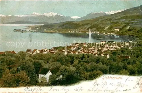 AK / Ansichtskarte Richterswil_ZH Panorama am Zuerichsee 