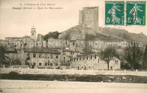 AK / Ansichtskarte Crest Quai des Marronniers Crest