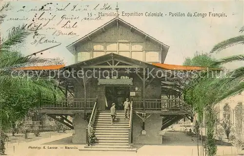 AK / Ansichtskarte Marseille_13 Esposition Coloniale Pavillon du Congo Francais 