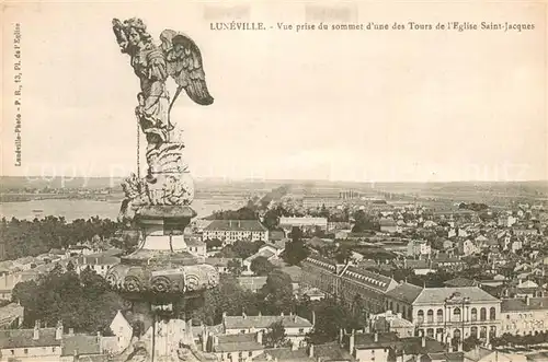 AK / Ansichtskarte Luneville_54 Vue prise du sommet d une des tours de l Eglise Saint Jacques 