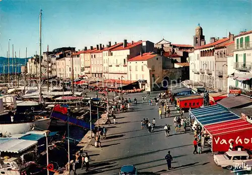 AK / Ansichtskarte Saint_Tropez_Var Port Quai Bailli de Suffren et Quai Jean Jaures Saint_Tropez_Var