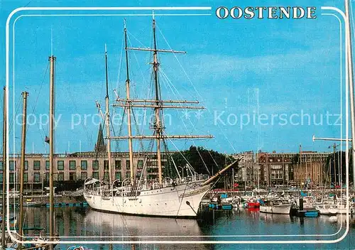 AK / Ansichtskarte Oostende_Ostende Jachthaven Mercator en Stadhuis Jachthaven Segelschiff Dreimaster 