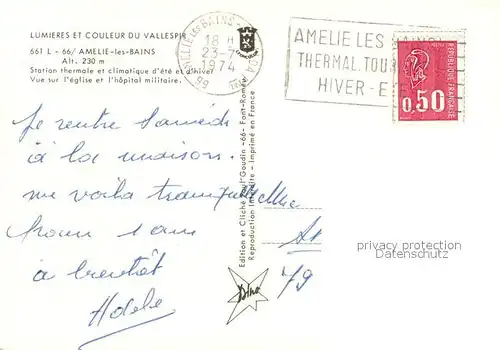 AK / Ansichtskarte Amelie les Bains Palalda_66 Station thermale et climatique Eglise Hopital militaire 