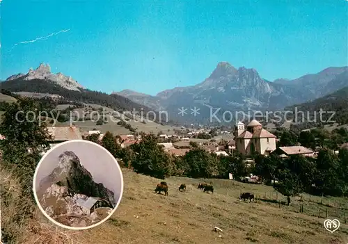 AK / Ansichtskarte Bernex_Haute Savoie Vue generale Mont Cezar Dent d Oche Refuge Alpes Bernex Haute Savoie