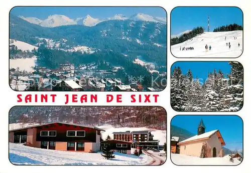 AK / Ansichtskarte Saint Jean de Sixt Vue generale et villaage familial de Forgeassoud en hiver Saint Jean de Sixt