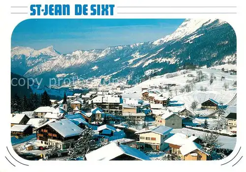 AK / Ansichtskarte Saint Jean de Sixt Sation Ete Hiver Alpes vue generale en hiver Saint Jean de Sixt