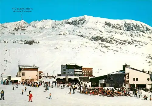 AK / Ansichtskarte Alpe_d_Huez_Isere Sports d hiver Depart du telepherique des Grandes Rousses Alpes Alpe_d_Huez_Isere