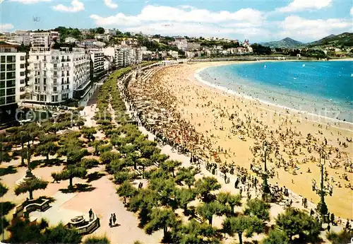AK / Ansichtskarte San_Sebastian_Guipuzcoa Paseo y playa de la Concha San_Sebastian_Guipuzcoa