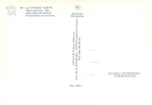 AK / Ansichtskarte Arcais Promenade en bateaux Arcais