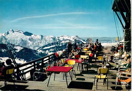 AK / Ansichtskarte La_Clusaz Terrasse de l Aiguille Station de Sports d hiver Alpes La_Clusaz