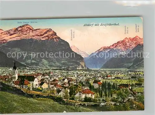 AK / Ansichtskarte Altdorf__UR Panorama mit Erstfelderthal und Hohe Faulen 