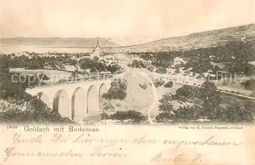 AK / Ansichtskarte Goldach_Rorschach Panorama mit Viadukt Goldach Rorschach