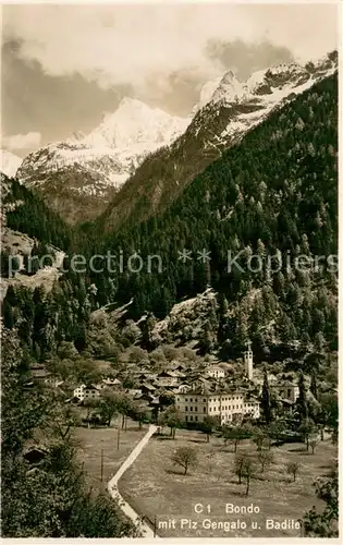 AK / Ansichtskarte Bondo_GR mit Piz Gengalo und Badile 
