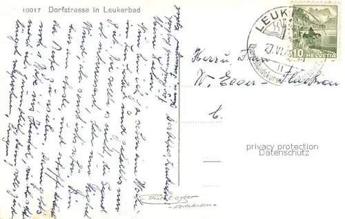 AK / Ansichtskarte Leukerbad_VS Dorfstrasse 