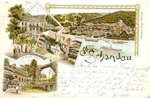 AK / Ansichtskarte Schandau_Bad Kurhaus Kuhstall Prebisch Thor Schandau_Bad