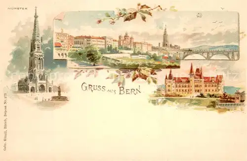 AK / Ansichtskarte Bern_BE Muenster Panorama Bern_BE