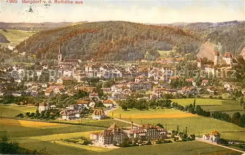 AK / Ansichtskarte Burgdorf_BE Blick von der Rothoehe 