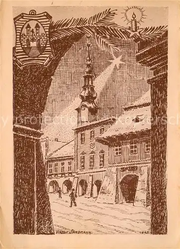 AK / Ansichtskarte Goeppingen Stadtmotiv Zeichnung Goeppingen