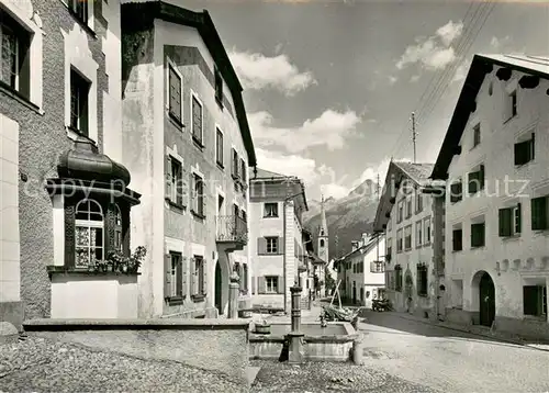 AK / Ansichtskarte S chanf_GR Dorfpartie Feldpost 