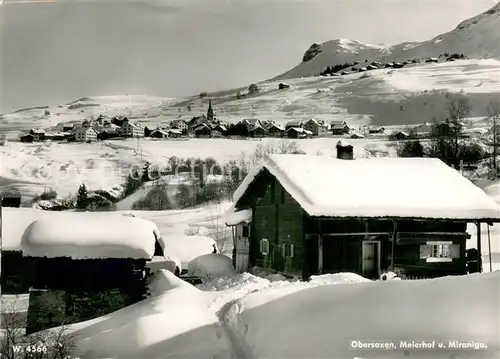 AK / Ansichtskarte Obersaxen_Meierhof und Miraniga Obersaxen Meierhof