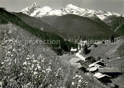 AK / Ansichtskarte Wiesen_Albula mit Tinzenhorn und Piz Michel 