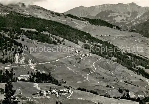 AK / Ansichtskarte Schamserberg_GR mit Wergenstein Mathon und Lohn Schamserberg GR