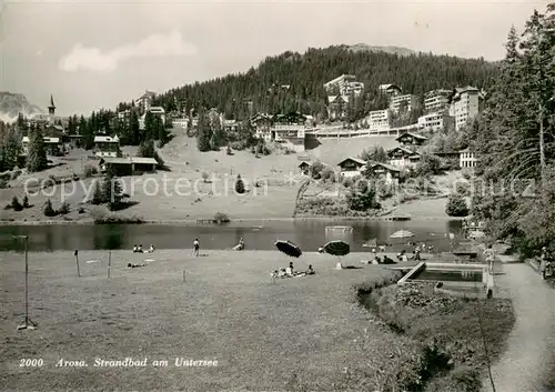 AK / Ansichtskarte Arosa_GR Strandbad am Untersee Arosa_GR