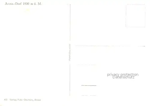 AK / Ansichtskarte Arosa_GR Dorfpartie mit Pferdeschlitten Arosa_GR