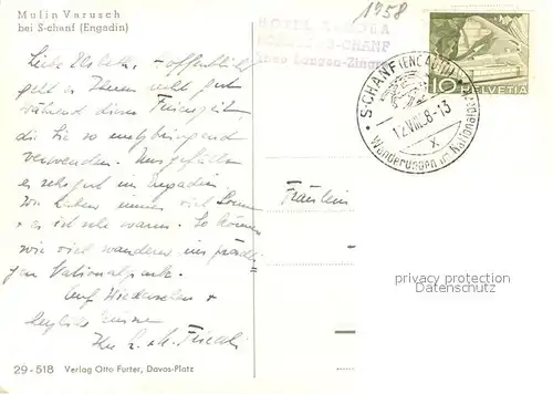 AK / Ansichtskarte S chanf_GR Mulin Varusch 