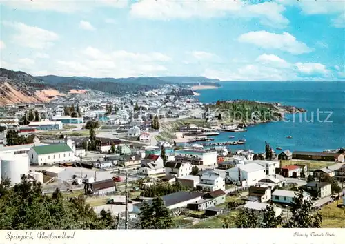 AK / Ansichtskarte Newfoundland_Canada Springdale General view of this lovely community situated in Notre Dame Bay 