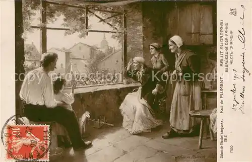 AK / Ansichtskarte Verlag_Salon_de_Paris_Nr. 1913 Salut au Drapeau 