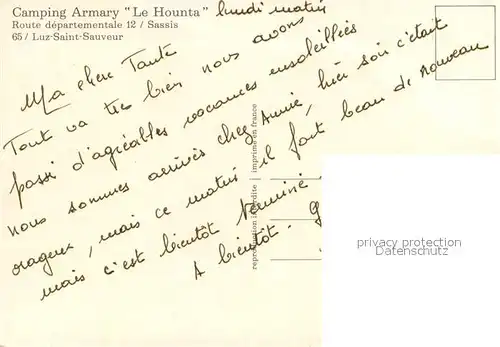 AK / Ansichtskarte Sassis Camping Armary Le Hounta Sassis