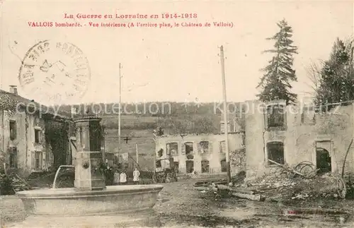 AK / Ansichtskarte Vallois_Les apres bombarde Vue interieure A larriere plan le Chateau de Vallois Vallois_Les