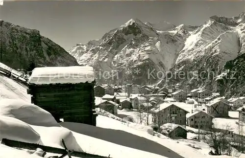 AK / Ansichtskarte Graechen_VS mit Weisshorn Brunegghorn und Bishorn Graechen_VS
