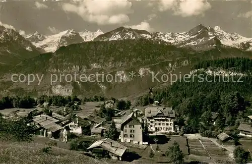 AK / Ansichtskarte Hasliberg_Hohfluh Panorama mit Wetterhoerner Hasliberg Hohfluh