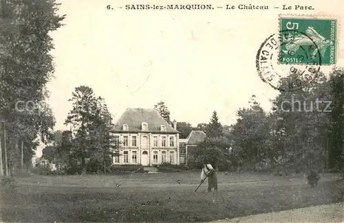 AK / Ansichtskarte Sains les Marquion_62 Le Chateau Le Parc 
