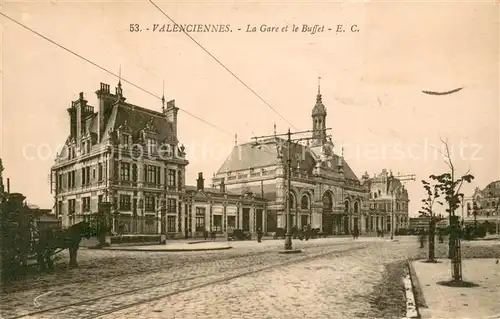 AK / Ansichtskarte Valenciennes_59 La Gare et le Buffet 