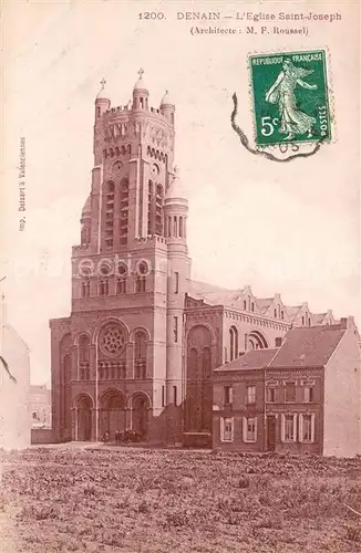 AK / Ansichtskarte Denain Eglise Saint Joseph Denain