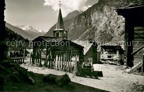 AK / Ansichtskarte Randa_VS Dorfpartie mit Breithorn 