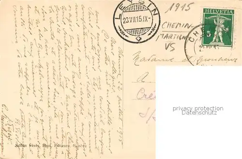 AK / Ansichtskarte Chemin_Martigny_VS Village de Chemin 