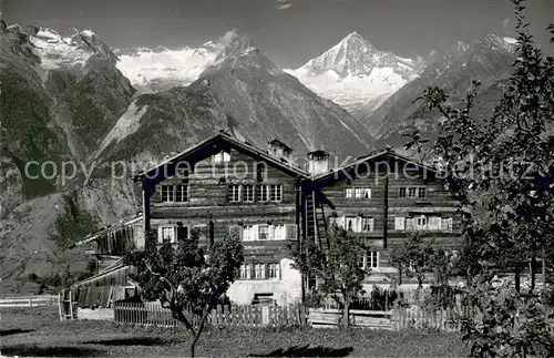 AK / Ansichtskarte Unterbaech_VS mit Bietschhorn 