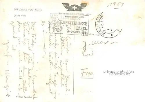 AK / Ansichtskarte Basel_BS Schweizer Mustermesse Basel Basel_BS