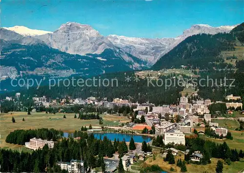 AK / Ansichtskarte Crans sur Sierre et les Alpes vue aerienne Crans sur Sierre