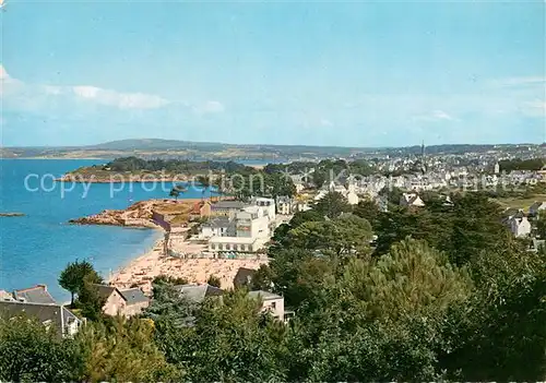 AK / Ansichtskarte Treboul_Douarnenez Vue sur la plage des sables blancs au fond Baie de Douarnenez Treboul Douarnenez