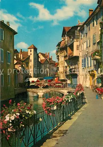 AK / Ansichtskarte Annecy_74_Haute Savoie Vieilles maisons pittoresques sur le canal du Thiou 