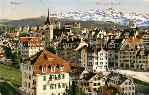 AK / Ansichtskarte Herisau_AR mit Saentis Herisau_AR
