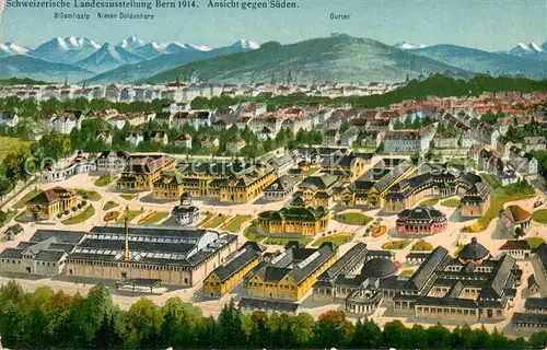 AK / Ansichtskarte Bern_BE Schweizerische Landesausstellung Bern 1914 mit Bluemlisalp Niesen Doldenhorn und Gurten Bern_BE
